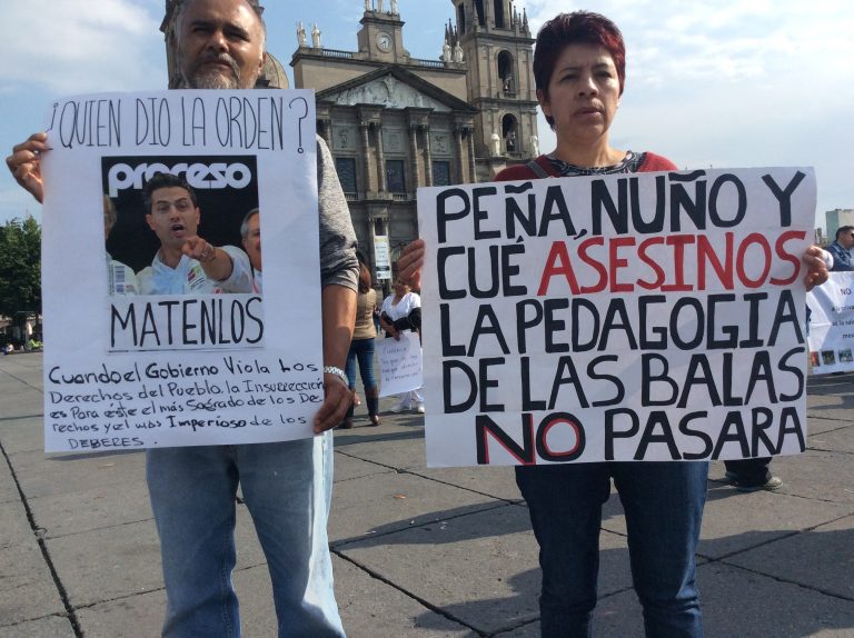 No a reformas de Peña Nieto, gritan en Toluca