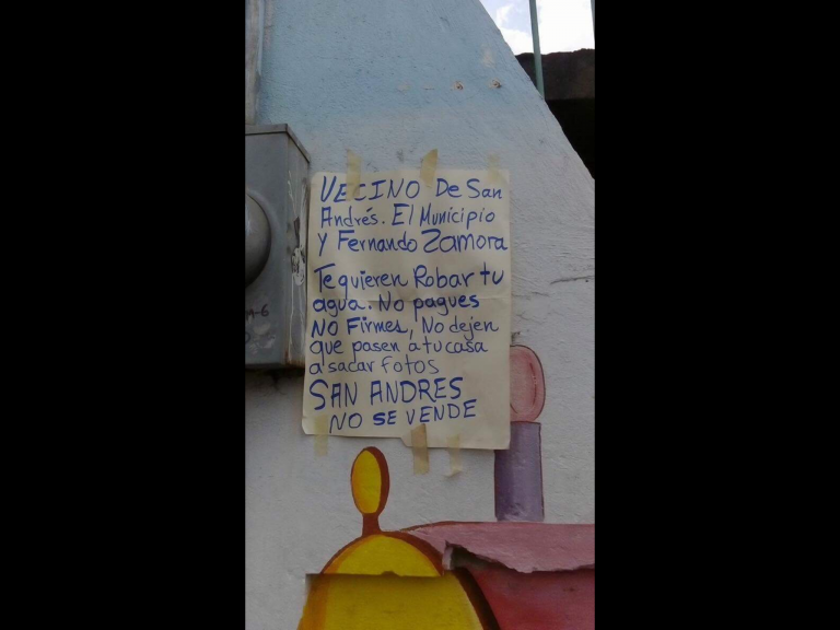 San Andrés Cuexcontitlán dice «NO» a ceder pozos de agua