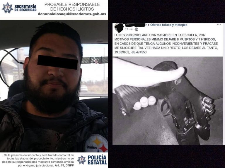 Anuncia masacre en redes sociales; FGJEM lo captura