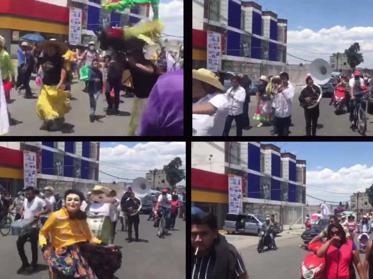 Ni COVID-19 impide fiesta religiosa en Toluca