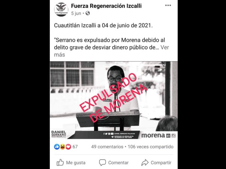 Respalda Morena a Daniel Serrano ante rumores de expulsión
