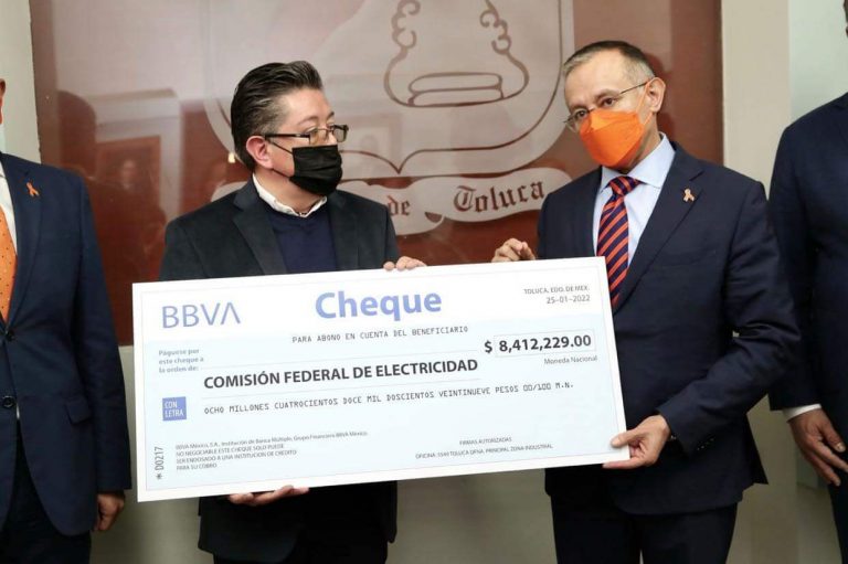 Concreta Toluca pago a CFE