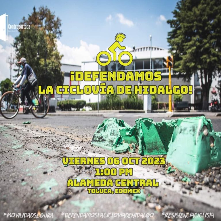 A defender ciclovía en Toluca; autoridades deben entender nuevo paradigma en movilidad