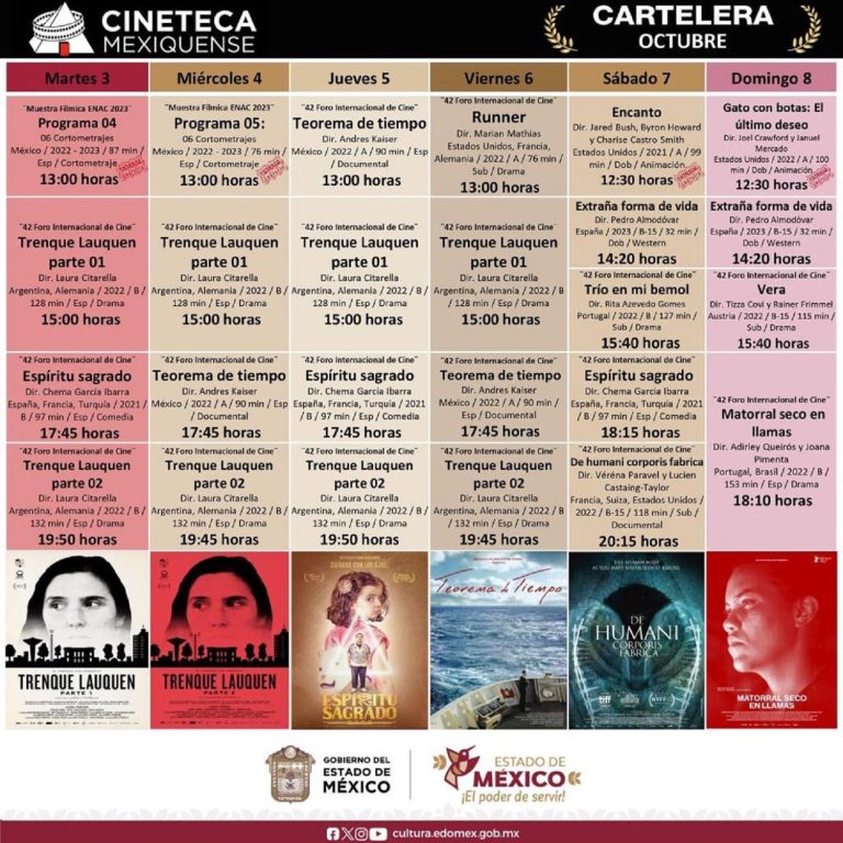 Fin de semana de Cineteca; hay entrada gratuita