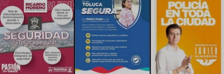 Seguridad, agua y baches, las coincidencias entre candidatos por alcaldía de Toluca