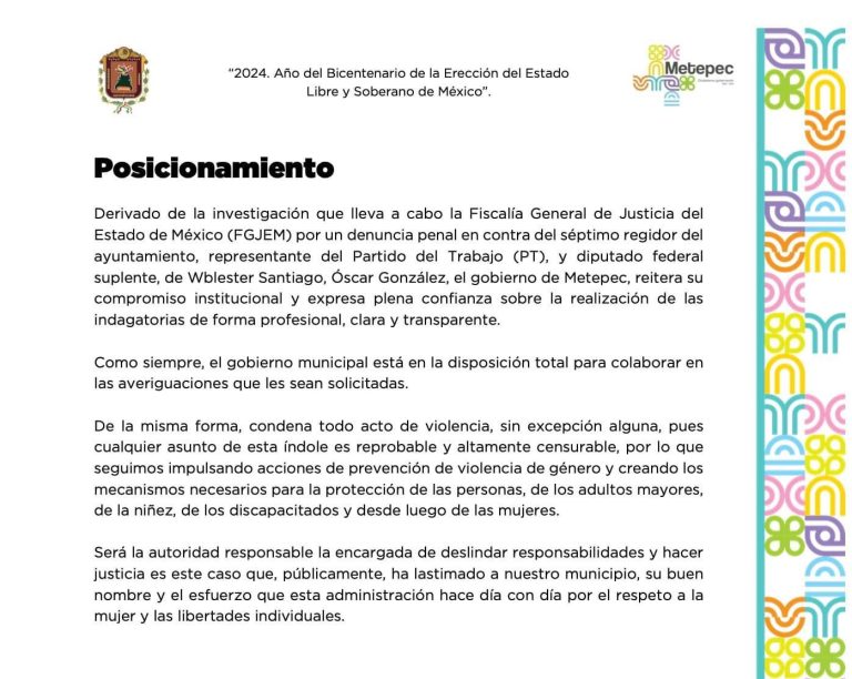 Confirman en Metepec identidad de regidor acusado de violación