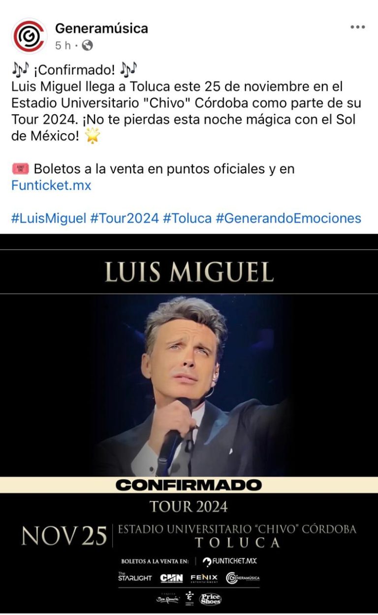 Alcalde de Toluca quiere eclipsar a “El Sol” y se confronta con empresa que confirma concierto