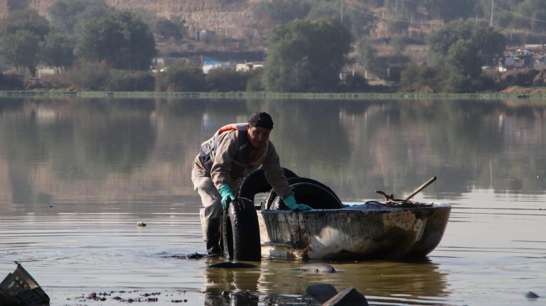 “Enchulan” cuerpo de agua en Cuautitlán Izcalli