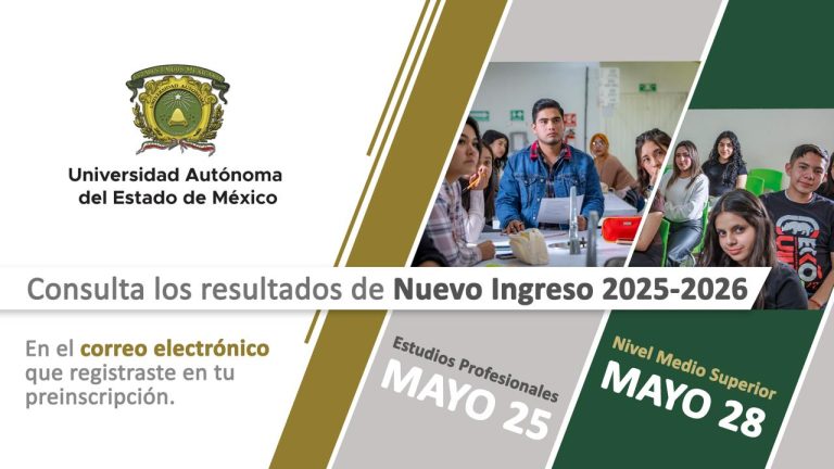 Resultados de ingreso a UAEMéx, vía correo electrónico