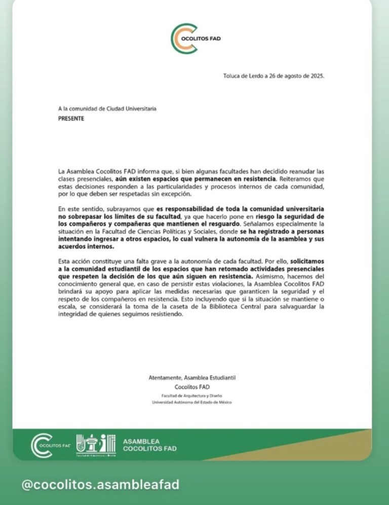 En regreso a clases, se agudiza “pique” entre paristas y alumnos de UAEMéx