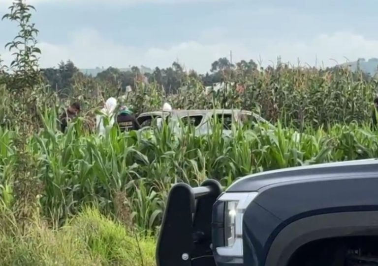 Hallan camioneta en llamas en Toluca; había una persona al interior