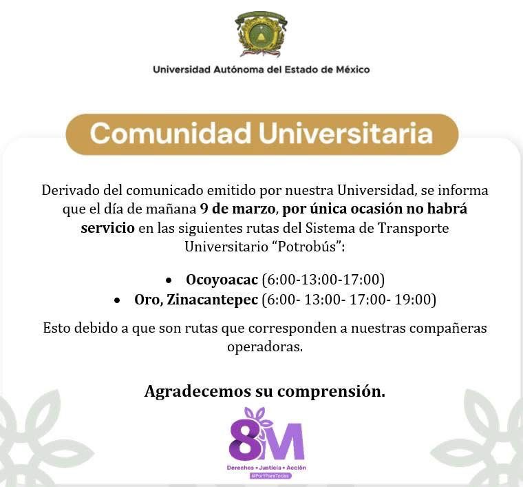 “Día Sin Mujeres” en UAEMéx