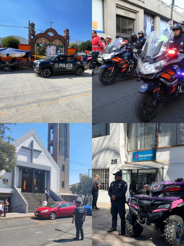 Desplegará Toluca mil 400 elementos de seguridad por Semana Santa