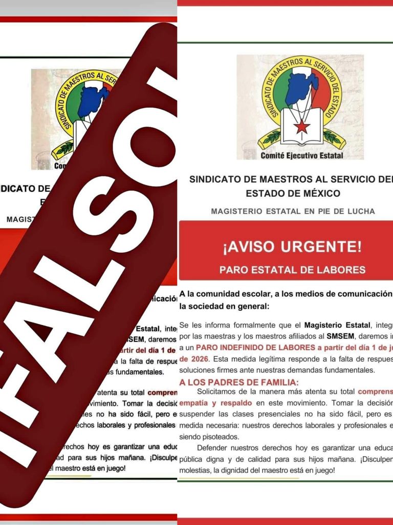 Paro magisterial  Edoméx, “fake news”: SMSEM
